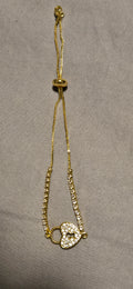 Luxe Lock Heart Adjustable Bracelet
