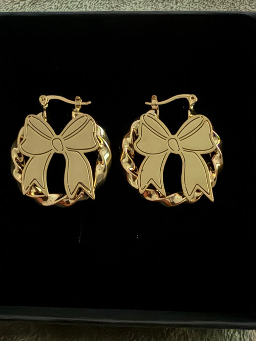 Bow Luxe Hoops - 30mm